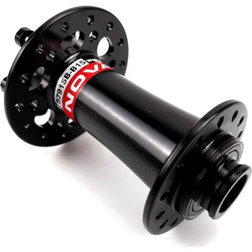 Road/MTB disc brake front hub thru axle 15x110mm disc barke hub black 154g 28/32 holes
