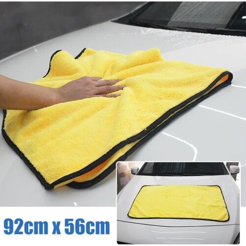 Extra Large Microfiber Drying Towel Super Absorbent Thick Satin Trim No Scratch Quick Dry Cloth 92*56cm Microfiber Towels