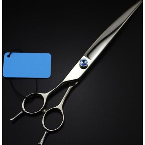 Professional left hand Japan steel 8'' Two-tailed Pet dog grooming shears hair scissors pet cutting berber hairdressing scissors