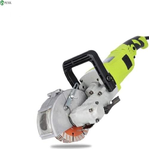 Hand-held plumber digging a slotting machine for forming a wire slot, excavating wall cutting and planing hidden line machinery