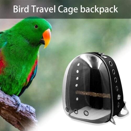 High Quality Pet Parrot Carrier Bird Travel Bag Space Capsule Transparent Backpack Breathable 360° Sightseeing Pet Supplies