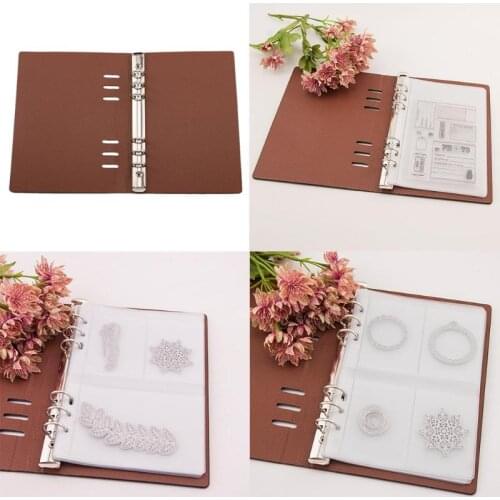 DIY Scrapbooking Cutting Dies Stencil Synthetic Leather Storage Book Case Silicone Seal Metal Tool Mould Collection Book