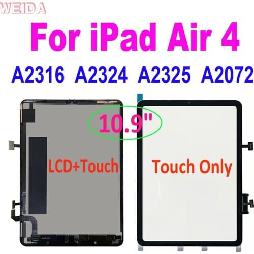 10.9” iPad Air 4 Touch For iPad Air 4 LCD Air4 4th Gen 2020 A2316 A2324 A2325 A2072 LCD Display Touch Screen Digitizer Assembly