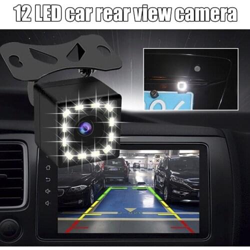 Wide Angle Universal Auto Parking Reverse Backup Camera 12 LED Night Vision Car Rear View Camera