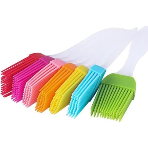 Siliconel temperature resistant of 230 degrees celsius silicone BBQ Brush oil brush butter brushes mixed color wholesale random