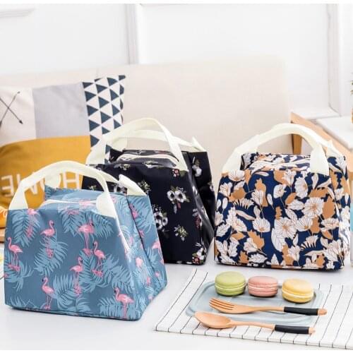 New Insulated Oxford Thermal Lunch Bag Kids School Fashion Oxford Food Storage Bag Picnic Container Tote Bag Cases 1PCS