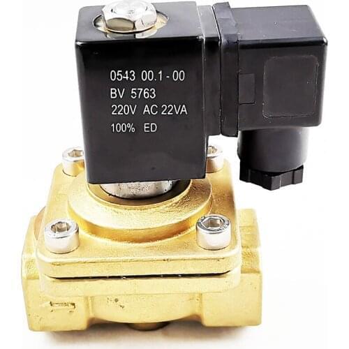 1 inch solenoid valve DC AC voltage PU220 series 2/2 way direct acting brass normally closed