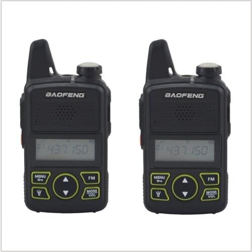 2pcs x baofeng Mini Walkie Talkie BF-T1 UHF 400-470MHz 1W 20CH Small Mini Portable Ham FM Two-way Radio With Earpiece