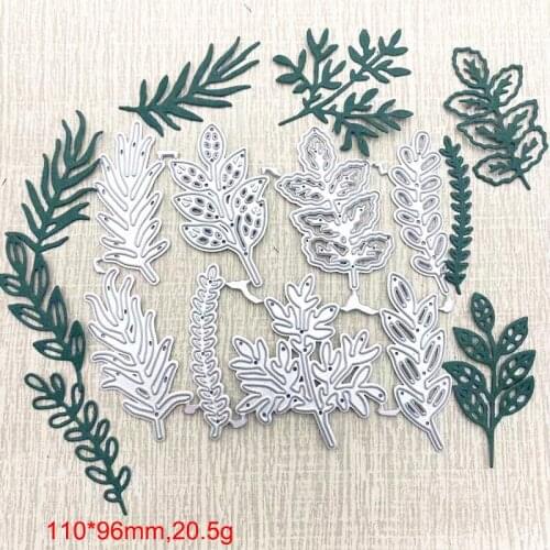8 Leaves Metal Cutting Dies Christmas Mold New 2021 Scrapbook Paper CardCraft Knife Mould Blade Punch Stencils Dies Die Cuts