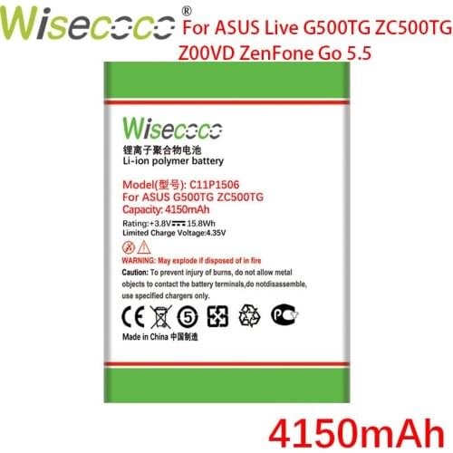 Wisecoco C11P1506 4150mAh Battery For ASUS Live G500TG ZC500TG Z00VD ZenFone Go 5.5 inch Phone