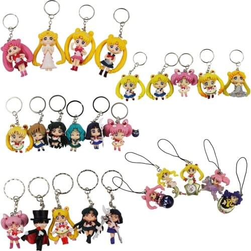 Anime Figure Toy With Keychain Pendant Dolls 4~6cm