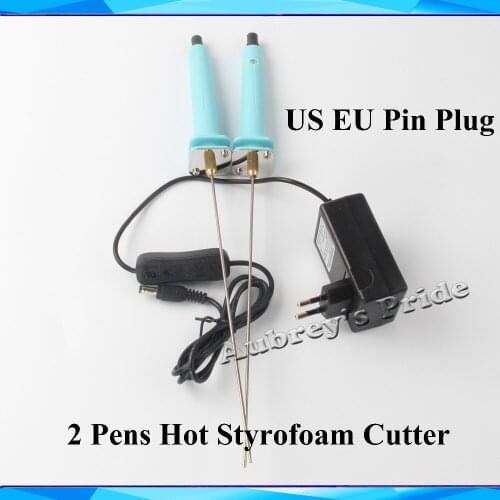 Free CP 2Pcs 10CM 15,20,25 Hot Knife Styrofoam Cutter Pen FOAM KT Board WAX Trimmer Electronic Voltage Transformer Adaptor Eu
