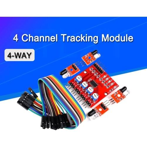 Four-Way infrared tracing / 4 Channel tracking Module / transmission line / obstacle avoidance / car / robot sensors