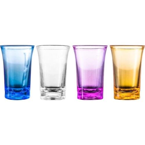Color Plastic Spirits Shot Wine Glasses Bold Bar Club Liquor Wedding Wine Glasses Cocktail Pint Bullet Vodka Cups Glasses