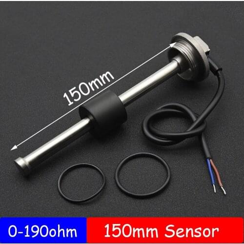 0-190ohm 240-33ohm Oil Liquid Tank Fuel Water Level Sensor Gauge 12V 150mm-600mm for Boat Marine Car Yacht Water Level Sensors