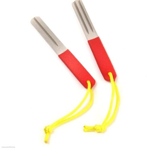 Double Side Fishing Fish Hook Sharpener File with Hanging Strip Fishing Tackle Box Accessory Tool Easy To Use