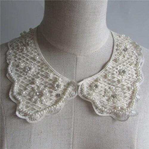 Exquisite design chest lace decoration rhinestone applique embroidery DIY clothing craft supplies accessories 1 pair for sale