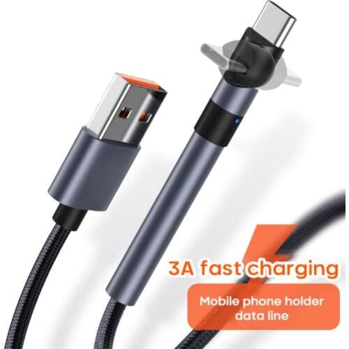 3A USB Type C Cable Micro USB Cable Quick Charge 3.0 Phone Holder Fast Charging Type-C USB C Cable For Samsung Xiaomi