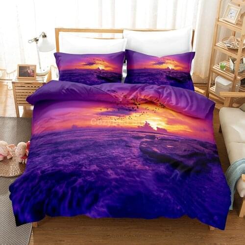 Fantasy Scenery Bedding Set Fashion 3d Duvet Cover Set Comforter Bed Linen Twin Queen King Single Size Dropshipping Sunset Sky