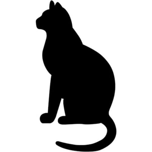 15*8CM Sexy Cat Lovers Stickers Decals Personality Animal Car Cover Scratches Window Glass Accessories Sliver/Black C4-0182