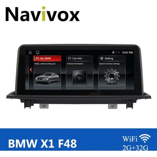Navivox 10.25" Android 10.0 2 din DVD Player For BMW X1 F48 2016 2017 NBT 2018 EVO Car Multimedia Player Head Unit Stereo Audio
