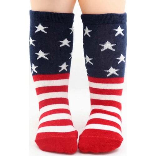 Stars Pattern Black White Baby Girls Knee Socks New Arrivals Childrens Socks Cute Long Cotton Kids Boy Meias School Sock 0-6 Y