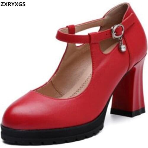 2020 New Spring Autumn Formal Wear Womens Shoes Catwalk High Heels Work Banquet Wedding Genuine Leather Shoes Fashion Elegant