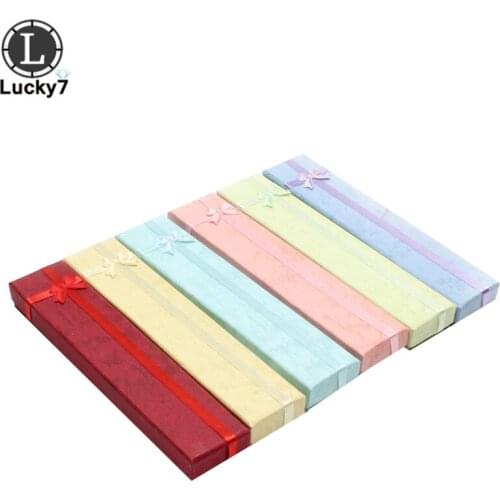 Wholesales 200pcs/lot Elegant Bow-knot Necklace Bracelet Display Storage Case Jewelry Gift Box Necklace Organizer Box Jewelry