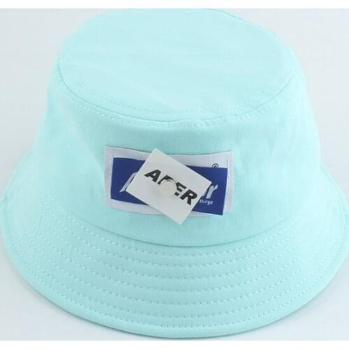 2021 Kids Hats Caps Baby Bucket Hat Cotton Windproof Fisherman Hats Summer Toddler Boys Girls Panama Sun Cap
