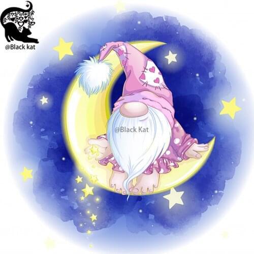 Pyjama Gnome in the Dreamland on Moon Metal Cutting Dies Good Dream Santa Stencil For DIY Scrapbooking Card Craft