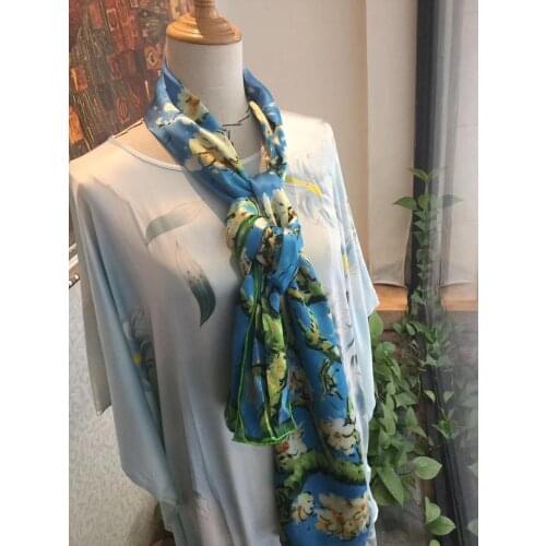 Brand New Oil Painting Wroks Large Long Silk Scarf Women Shawls Pashmina 200x90cm Kiss Wraps Scarves