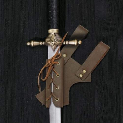 Medieval Shoulder Strap Sword Holder Sheath Scabbard Frog Adult Men Larp Knight Weapon Costume Gear Rapier Ring Belt Holster