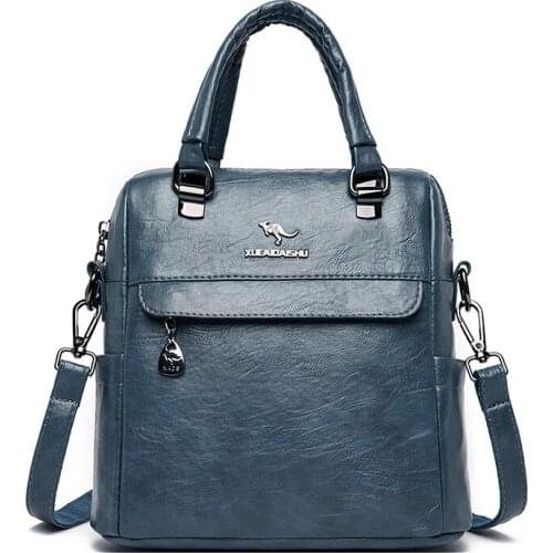 Luxury Soft Leather Handbags Women Bags Designer purse 2021 Multifunction Shoulder Crossbody Bags for Women backpack Small