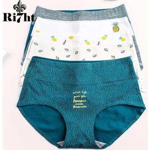 Women Panties Lady Cotton Underwear Girls Breathable Seamless High Waist Briefs Women Cute Sexy Lingerie Intimates