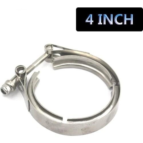 Universal 4" Inch Stainless Steel V-Band Turbo Downpipe Exhaust Clamp Vband
