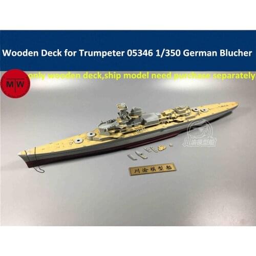 1/350 Scale Wooden Deck for Trumpeter 05346 German Blucher Battleship Model Kits