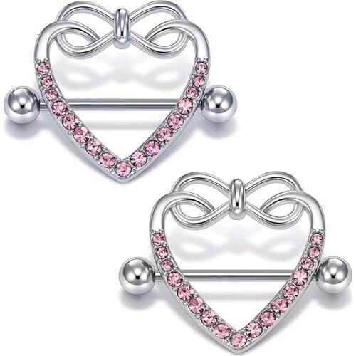 14G Nipplerings Nipple Rings Piercing Strainght Barbells Stainless Steel Jewelry for Women Girls 1 Pair