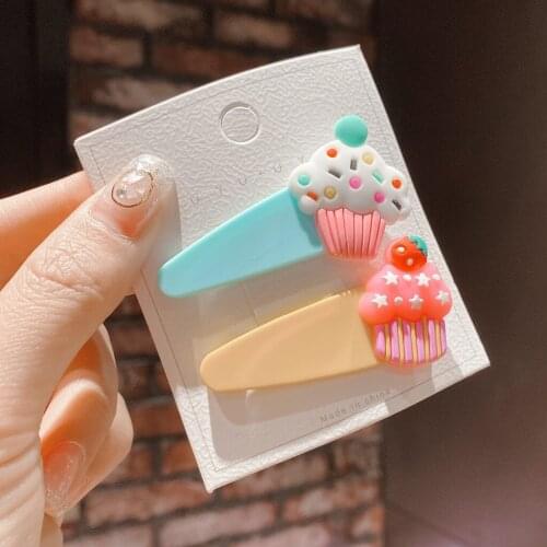 Cartoon Baby Hair Clips Set Cute Flower Fruit Baby Barrette Hairpins For Girls Lovely Newborn Infant Hair Accessories 2Pcs/Set