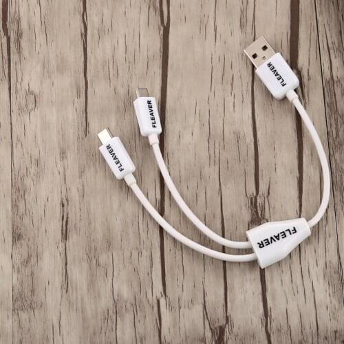 20CM 2 in 1 spliter usb to micro and mini charger cable