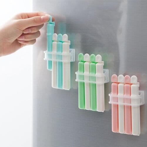 4Pcs/Lot Food Snack Storage Seal Sealing Bag Clips Sealer Clamp Food Bag Clips Kitchen Tool Home Food Close Clip Seal