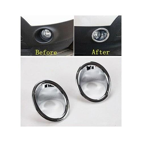 ABS Chrome Front Fog Light Lamp Cover Trim 2pcs For Ford Explorer 2011-2014