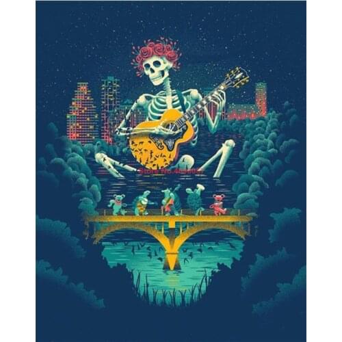 Diamond Painting Grateful Dead and Company 3d 5d Diamond Embroidery Mosaic Kit Full Square/Round Stones Music Wall Painting