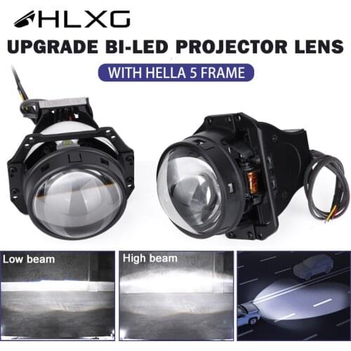 3.0 Inch high low beam Bi LED Projector Lens H7 D2S D2H Bi-LED Projector Lens Car Lights Retrofit 30000lm 60W for HELLA 3R G5