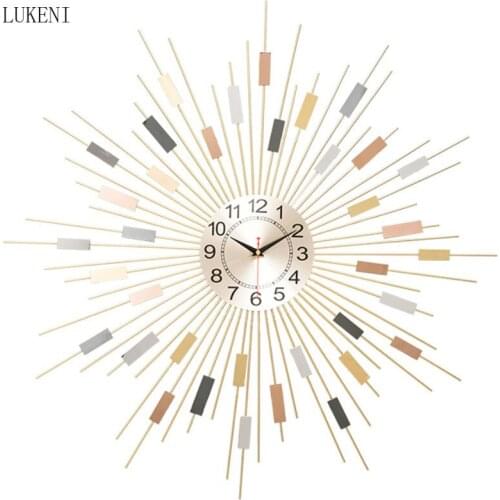 Mute Quartz Clock Big Clock Wall Clock Living Room Personality Creative Light Luxury European Modern Fashion Clock Bedroom Home