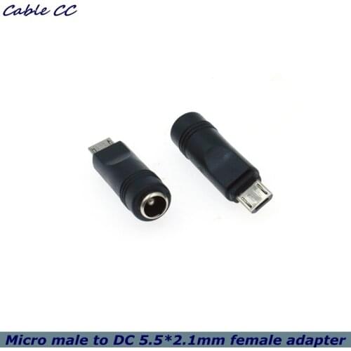 DC 5V 5.5*2.1 mm Female jack to Micro USB Male Plug DC Power Connector Adapter for Phone MP3 MP4 Tablet