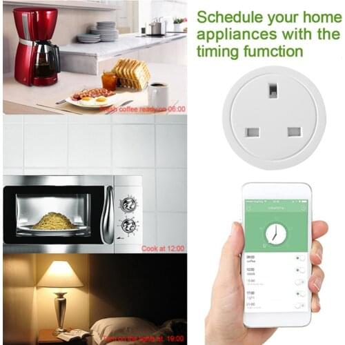 Home Mini WiFi plug for humidifier desk lamp heater battery coffee maker 2200W Alexa echo Google home voice control socket