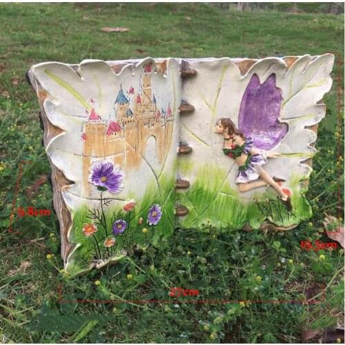 European Fairy Castle Book Resin Adornment Courtyard Villa Figurines Ornaments Garden Lawn Balcony Decoration Accessories Crafts