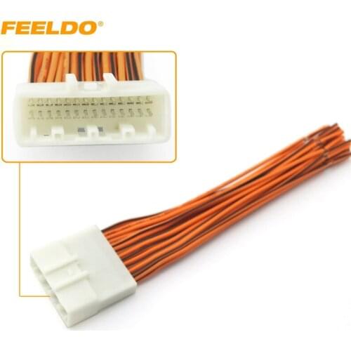 FEELDO 1PC Car Radio Stereo Wiring Harness Adapter Plug For Subaru 2014-present Legacy Touring #CT2022