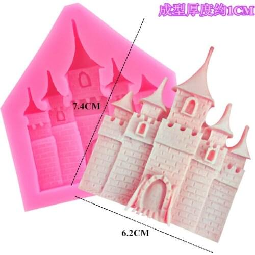 Princess Castle Fondant Mould DIY Castle Chocolate Silicone Mold Cake Decoration Gypsum Epoxy Mold