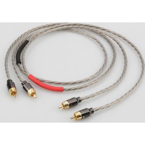 HI-End Odin Silver Plated RCA Interconnect Cable RCA to RCA Audio Cable Analogue Cable phono Cable For CD AMP
